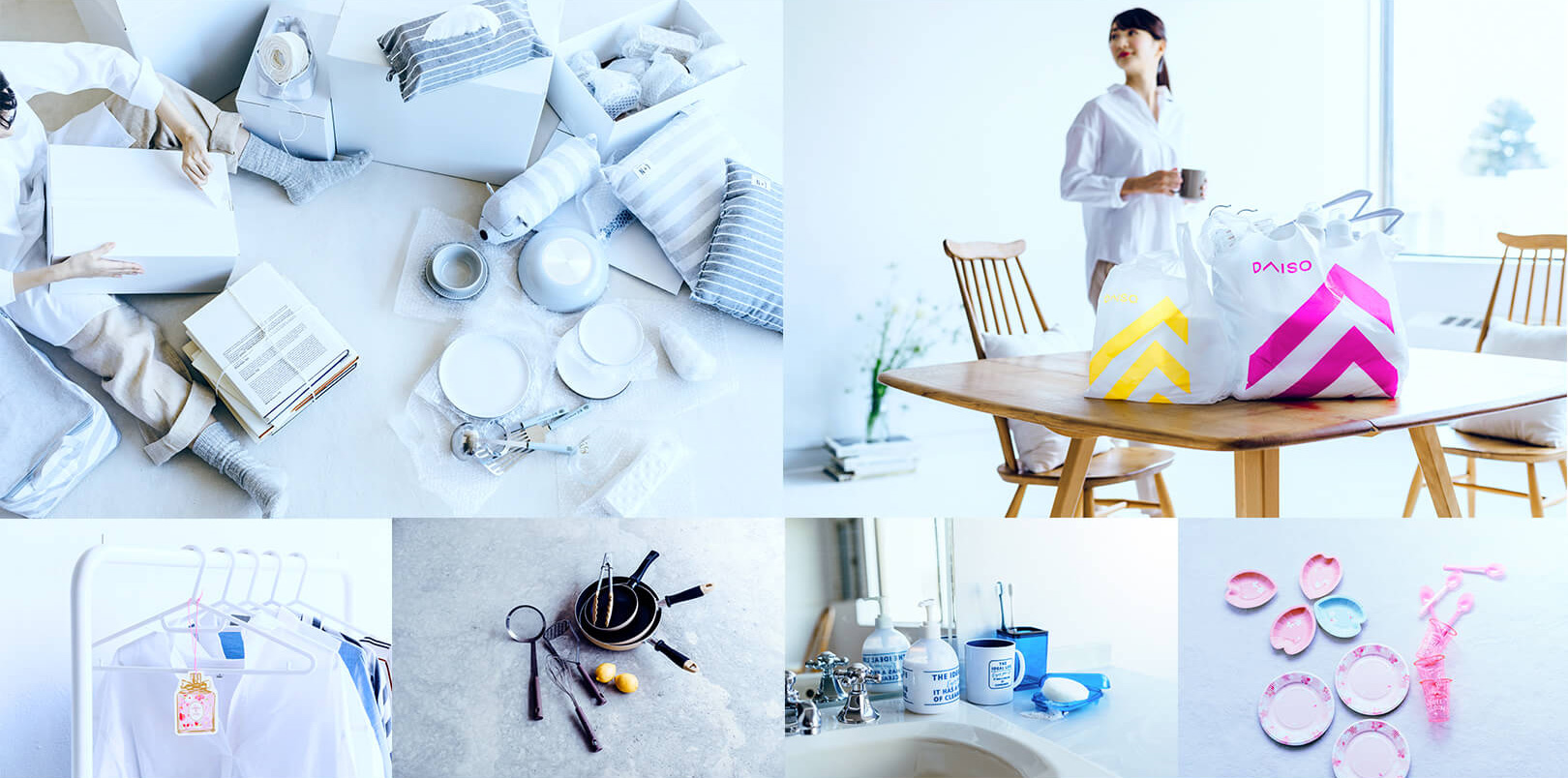 世界28の国と地域に5,542店舗を展開する、ダイソーブランド。CI・VIの設計と構築から、それを体現しする店舗デザインやショップスタッフが着用するエプロン・レジ袋・テープ各種などのSPツール、情報を発信するWEBサイトやブランドムービー、リクルートサイトなど、リブランディングプロジェクトをトータルプロデュース。